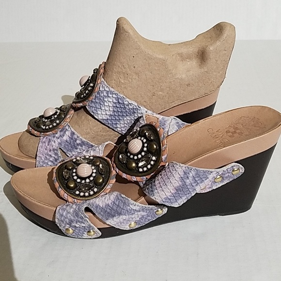 Vince Camuto lupa desert snake wedges B84 - Picture 2 of 7